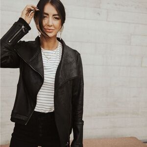 Second Skin Black Faux Leather Jacket